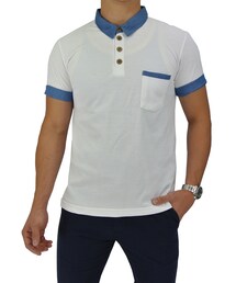 Graphiteclothing | White Denim Collar Polo(ポロシャツ)