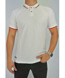 Graphiteclothing | white orange contrast polo(ポロシャツ)