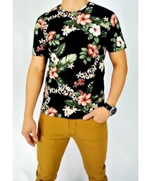 Graphiteclothing | Black Foliage Print Tee(Tシャツ/カットソー)