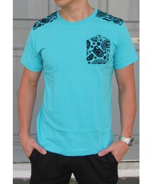 Graphiteclothing | Turquoise Velvet Paisley Tee(Tシャツ/カットソー)