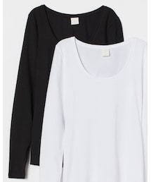 H&M | ジャージートップス 2枚セット(Tシャツ/カットソー)