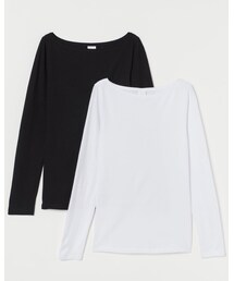H&M | 長袖ジャージートップス 2枚セット(Tシャツ/カットソー)