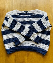 FOREVER 21 | ボーダーメッシュニット(トップス)