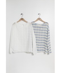 GUAPA | 超涼感棉麻上衣(Tシャツ/カットソー)