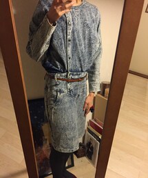 VINTAGE | クラッシュデニムのワンピース(ワンピース)