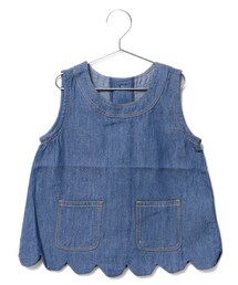 petit main | 裾スカラップデニムチュニック(シャツ/ブラウス)