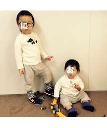 HAKKA BABY | バクモチーフ長袖Tシャツ(Tシャツ/カットソー)