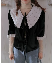 STYLENANDA | シャーリングハイネックトップス(シャツ/ブラウス)