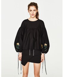 ZARA | バルーンスリーブトップス(シャツ/ブラウス)