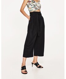 ZARA | リボン付きスカーチョ(その他パンツ)