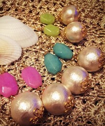 kujirabijou | コットンパールjadeピアス
 blue(ピアス（両耳用）)