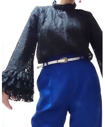 VINTAGE | hipboneslim レーストップス(シャツ/ブラウス)