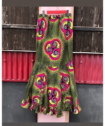 VINTAGE | アフリカンバティック hipboneslim(スカート)