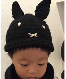 Handmade | うさぎちゃん帽子。ミンネ、メルカリで販売予定です♡(ニットキャップ/ビーニー)