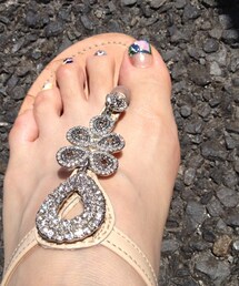 しまむらビジューサンダル(サンダル)