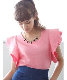 STYLE DELI | 花びらスリーブリネンブラウス(シャツ/ブラウス)