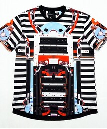 HUDSON NYC | THE DOWN ELECTRONICS T-SHIRT -BORDER-(Tシャツ/カットソー)