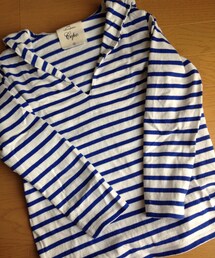 七分袖マリンボーダープルオーバー/CEPO(Tシャツ/カットソー)