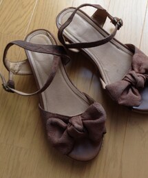 GLOBAL WORK | リボン厚底サンダル(サンダル)