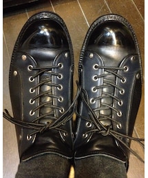 YAMANE | モンキーブーツ ローカット ブラック×インディコブルー コンビ(ブーツ)