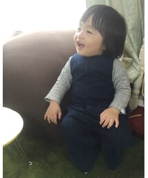 父ちゃんコーデ。 | 後ろ前ーー😂なんでこうなるの〜〜😂😂💦(その他)