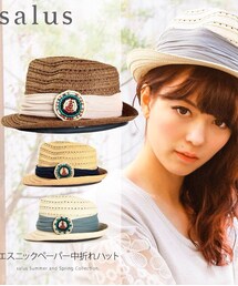 salus | エスニックペーパー中折れハット(ハット)