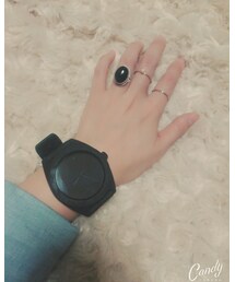 アクセサリー | 奮発して指輪購入しました❤(黒いやつ)(リング)