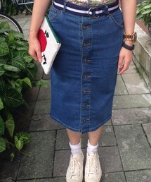 Ray BEAMS | 高腰長裙(デニムスカート)