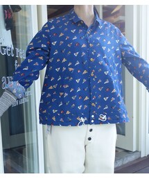 BEAMS BOY | 披薩印花襯衫外套(シャツ/ブラウス)