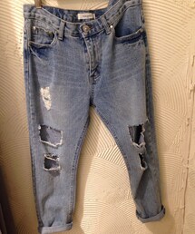 ladysbone | 正韓男友破褲(デニムパンツ)