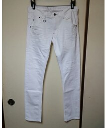 NICOLE CLUB FOR MEN | ホワイトダメージデニムパンツ(デニムパンツ)