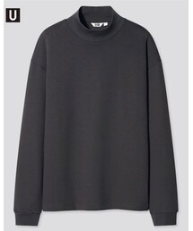 UNIQLO | モックネックプルオーバー　グレー　¥1,990(Tシャツ/カットソー)
