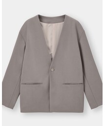 GU | ノーカラージャケット　GLAY L ¥2,990(ノーカラージャケット)
