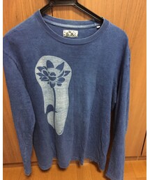 OKURA | インディゴ染め ロングTシャツ(シャツ/ブラウス)