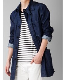 NANO universe | nano･universe×LEEの別注デニムショップコート(ステンカラーコート)