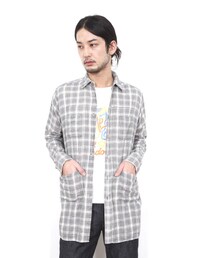 TALSA | ロング丈ガーゼチェックシャツ(シャツ/ブラウス)