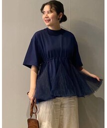 【ダブルチュールTシャツ】¥14,300(税込) | トップス