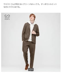 UNIQLO | スマートアンクルパンツ ジャージー チドリ(スラックス)