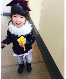 カメラ見て😂 | ライダースジャケット