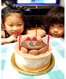 ケーキに喜び、要ちゃんお疲れ((´±ω±`)) | その他