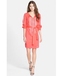 Embroidered Cotton Dress (Regular & Petite)(ワンピース)