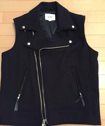 nisus hotel | Green Angle のnisus hotel とgolden bearとのコラボのメルトンライダースベスト(ライダースジャケット)