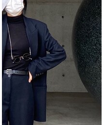 ZARA | 白の薄ストラップ入り(ジャケット/アウター)