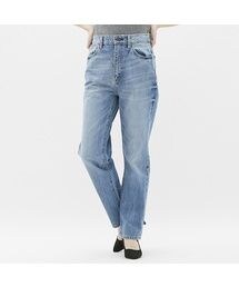 GU | ハイウエストストレートジーンズ(パンツ)