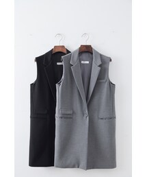 Soulsis長版西裝背心(スーツベスト)