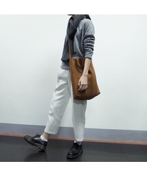 Soulsis超顯瘦左鉤扣厚棉長褲(その他パンツ)