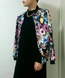 花柄ブルゾン | スタジャン