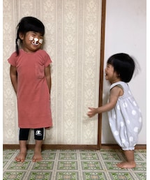 ラインパンツ🧐⁉️撮影を邪魔する妹miiちゃん❤️ | レギンス/スパッツ