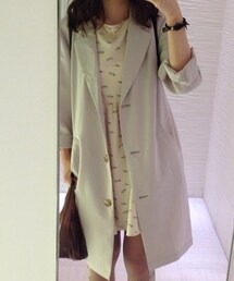 RETRO GIRL | 薄い生地のロングテーラードジャケット(テーラードジャケット)