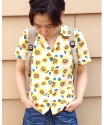 WEGO | WEGO/ヒマワリ柄半袖シャツ(シャツ/ブラウス)